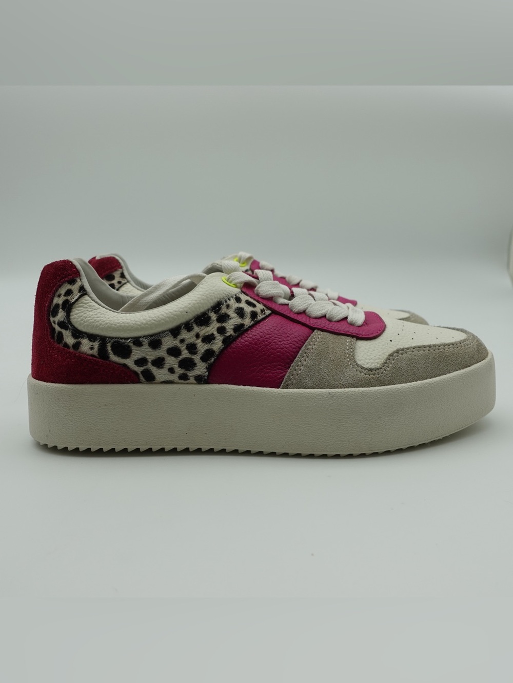 Liza Herrera Women Size 6 Shoes Pink Sneakers Cheetah Platform